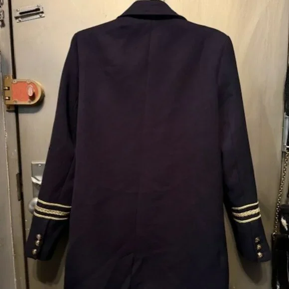 Vintage Inspired Military Coat with Patches - Picture 13 of 16